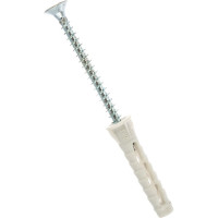 Универсальный дюбель Tecfi VZ нейлон 6x32 с шурупом 10 шт - пакет 147439