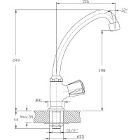 Кран для раковины RUSH Pioneer хром PI7950-24