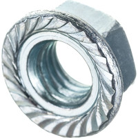 Шестигранная гайка с фланцем BEFAST DIN 6923, покрытие белый цинк М8, 100 шт. 6923F08S