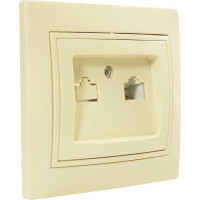 Интернет розетка Jilion RJ45 бежевый 9533193