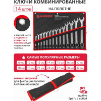 Набор ключей комбинированных Forsage 14 предметов на полотне F-5141P(9662)