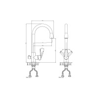 Смеситель для кухни с подключением к фильтру DQ, хром DA1361601