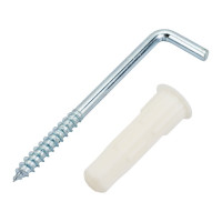 Крюк-шуруп ЕВРОПАРТНЕР L- обр. Zn d5,5хL80 в компл. c дюбелем MULTI 10x40 4шт. MP 319 17