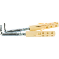 Крюк-шуруп ЕВРОПАРТНЕР L-обр. Zn d5,1хL50 мм, прямой шлиц, 2 шт. 13 3001 1