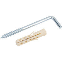 Крюк-шуруп ЕВРОПАРТНЕР L-обр. Zn d5,5хL80 мм 2 шт. 13 0633 1