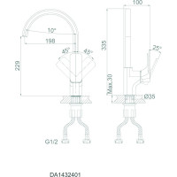 Смеситель для кухни DQ DA1432413