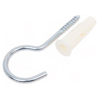 Крюк-шуруп ЕВРОПАРТНЕР Zn d5,4хL80 в компл. c дюбелем MULTI 10x40 4шт. MP 320 17