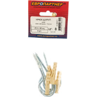 Крюк-шуруп ЕВРОПАРТНЕР Zn d5,4хL80 мм 6 шт. 13 0632 2