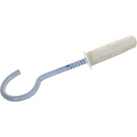 Крюк-шуруп ЕВРОПАРТНЕР белый d4,1хL60 в компл. c дюбелем MULTI 8x32 4шт. MP 315 17