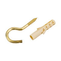 Крюк-шуруп ЕВРОПАРТНЕР латунир. d3,6хL40 мм 2 шт. 13 7645 1