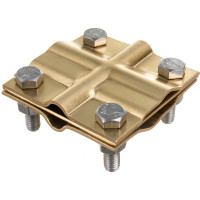 Зажим заземления EZETEK полоса/пруток - полоса/пруток крестообразный, латунь 90530-2