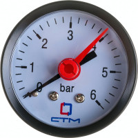 Манометр аксиального подключения 1/4" до 6 бар СТМ CPM14A06