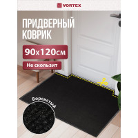 Влаговпитывающий коврик VORTEX ребристый TRIP 90х120 см, чёрный 24199