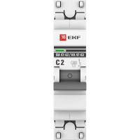 Автоматический выключатель EKF 1P 2А (C) 4,5kA ВА 47-63 PROxima mcb4763-1-02C-pro