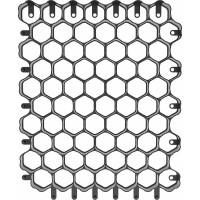 Газонная решетка Gidrolica 530х430х35 мм, пластиковая, черная 610