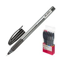 Шариковая ручка 12 шт в упаковке Attache Glide Trio Grip 05мм черная масляная треугольная невтомат 722460