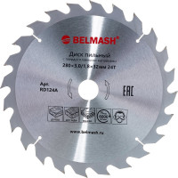 Диск пильный по дереву (280x3/1.8x32/30 мм; 24T) Белмаш RD124A