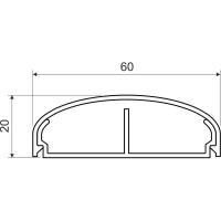 Кабельный канал KOPOS 60х20 ELEGАNT 2 метра LE 60_HD