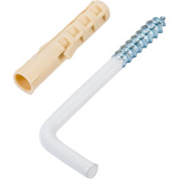 Крюк-шуруп ЕВРОПАРТНЕР L-обр. бел. d3,8хL40 мм 2 шт. 13 6303 1