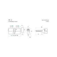 Цилиндровый механизм НОРА-М ЕСО Z ЛВ-60 30-30 ст.бронза Х 15544