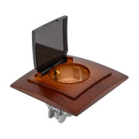 Розетка NILSON 1СП з/к крышка орех Touran wood 24271018