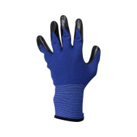 Хозяйственные перчатки с нитриловым покрытием Park EL-N126, размер 9/L, цвет синий/черный, 001058