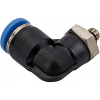 Фитинг цанговый угловой с наружной резьбой M5x0.8 для трубки диаметром 6 мм SHPI PL 06-M5