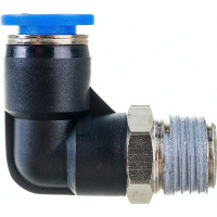 Фитинг цанговый угловой с наружной резьбой 1/4M для трубки диаметром 8 мм SHPI PL 08-R02