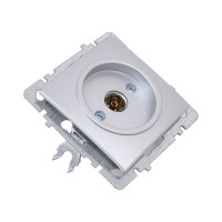 Механизм розетки NILSON 1СП тв конечный серебро Touran metallic 24130429