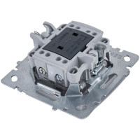 Механизм выключателя NILSON 1СП проходной с подсветкой серебро Touran/Alegra metallic 24130408