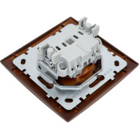 Розетка NILSON 1СП орех Touran wood 24271015
