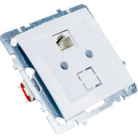 Компьютерная розетка Nilson 1-местн. СУ RJ45 CAT5 , TOURAN-ALEGRA-THOR, белый 24110444