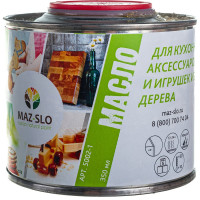 Масло для кухонных аксессуаров и игрушек из дерева MAZ-SLO бесцветное 0.35 л 8070760