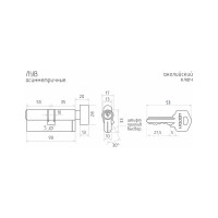 Цилиндровый механизм НОРА-М ЛУВ-90 55-35в хром Х 11870