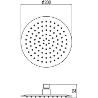 Лейка для верхнего душа Savol 200 мм S-000Y08 23214