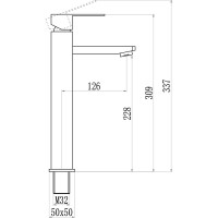 Смеситель для умывальника Savol сатин S-SUS2001 23121