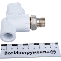 Шаровый кран для радиатора КРОСС PPRC с американкой, угловой 20-1/2 НР 60150