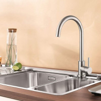 Смеситель для кухни Olive's BALEAR нержавеющая сталь 13435-1BL