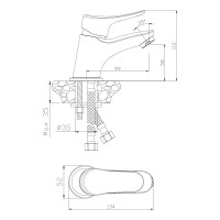 Смеситель для раковины Olive's ARRIBA 09100AR