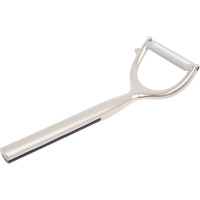 Овощечистка Mallony ELETTO с горизонтальным лезвием, сплав цинка никелированный ABS пластик ручка 004190