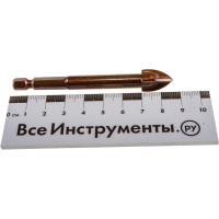 Сверло по стеклу, керамике и керамограниту 12 мм 4 грани РОСОМАХА 721012