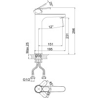 Смеситель для раковины высокий DQ DA1392001