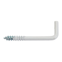 Крюк-шуруп ЕВРОПАРТНЕР L- обр. белый D3,8хL40 в компл. c дюбелем MULTI 6x25 4шт. MP 303 17