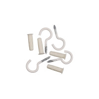 Крюк-шуруп ЕВРОПАРТНЕР белый d3,9хL40 в компл. c дюбелем MULTI 6x25 4шт. MP 304 17