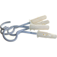 Крюк-шуруп ЕВРОПАРТНЕР белый d4,1хL60 в компл. c дюбелем MULTI 8x32 4шт. MP 315 17