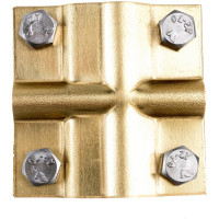 Зажим заземления EZETEK полоса/пруток - полоса/пруток крестообразный, латунь 90530-2