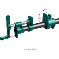 Струбцина KRAFTOOL P-34 3/4, трубная 32302-1