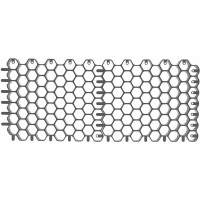 Газонная решетка Gidrolica 530х430х35 мм, пластиковая, черная 610
