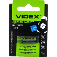 Элемент питания VIDEX, A27/ GP27A/ MN27/ L828/ 27A/ V27A/ A27BP/ G27A/ 8LR732, 1 шт в блистере VID-A27-1BL