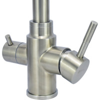 Смеситель для мойки Juguni из нержавеющей стали, одноручный Luxe с литым изливом, 35 керамический картридж 0402.455